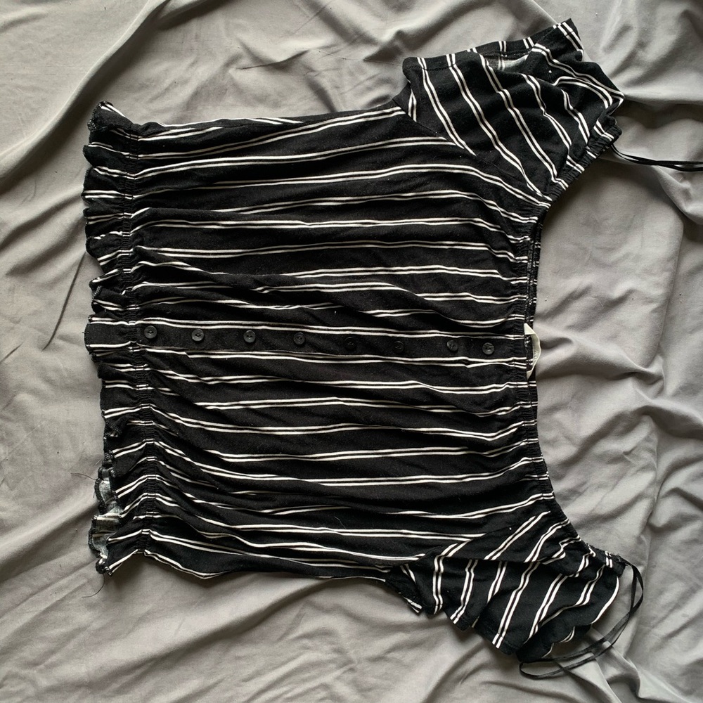 H&M off the shoulder crop top striped